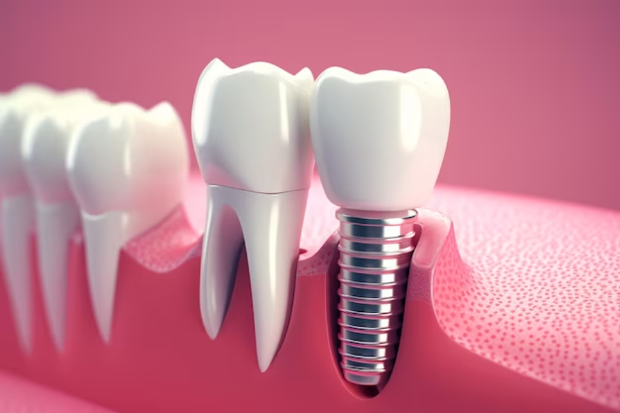 Illustration representing common myths about dental implants
