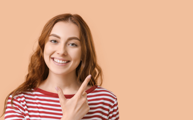 Smiling patient with healthy teeth