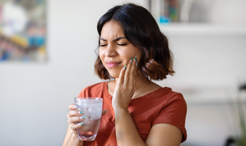 Woman experiencing discomfort after eating certain foods