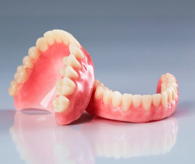 Complete denture restoration model